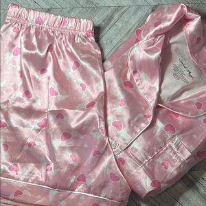 Spoiled Angel Pink Heart Satin Pajamas